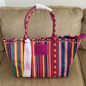 Kurt Geiger Multicolor Striped Tote